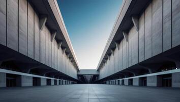 Modern Brutalist Architecture with Minimalist Geometric Design photo
