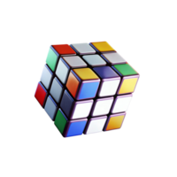3D Render of a Rubik's Cube Puzzle Colorful png