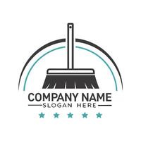 cleaning company logo design template background vector