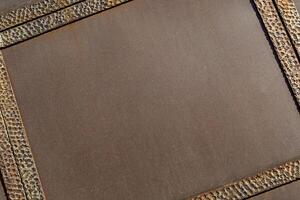 Old metal frame background with copy space. photo