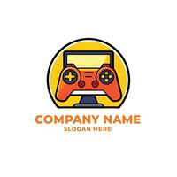 game controller logo design background vector