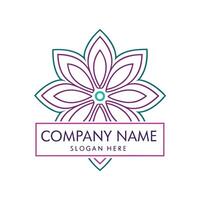 a logo for a flower company on a white background vector