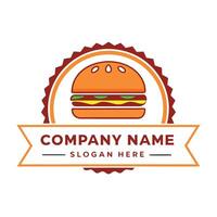 burger logo design on a white background vector