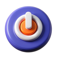 3D Render of a Colorful Power Button Icon png
