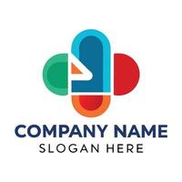 a colorful logo for a company white background vector