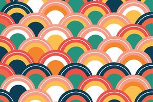 Colorful Scaled Pattern Abstract Geometric Rainbow Design vector
