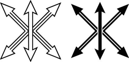 Intersecting Arrows Direction, Movement, Flow, Exchange, Symbolism vector