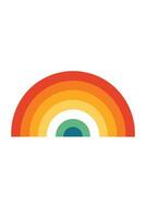 Retro Rainbow Arc Colorful Stripes, Vivid Hues, Modern Design vector