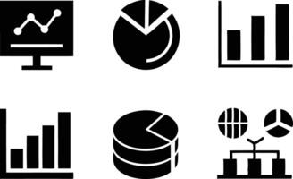 Data Analysis Charts Graphs, Pie Charts, Bar Charts, and Database vector