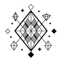 Geometric Diamond Pattern Abstract Art, Modern Design, Sacred Geometry vector