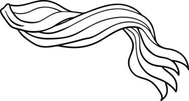 Abstract Wavy Lines, Flowing Streamers, Graphic Design Element vector