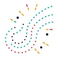 Abstract Dotted Lines Design Colorful, Dynamic, Swirling, Energetic, Modern Art vector