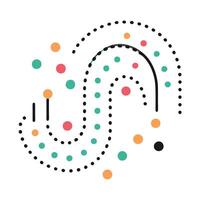 Abstract Colorful Dots Lines Network Connection Flow Chart vector
