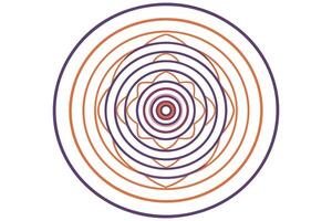 Abstract Concentric Circles Mandala Design, Spiritual Art, Geometric Pattern vector