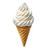 Soft Serve Ice Cream Cone Isolated png