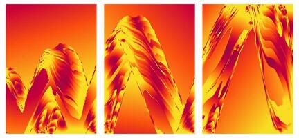 This Abstract Gradient Neon Orange Background Set. Perfect for social media, websites, ads, event posters and digital branding projects. vector