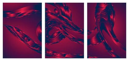 This Abstract Gradient Red Neon Background Set. Perfect for social media, websites, ads, event posters and digital branding projects. vector