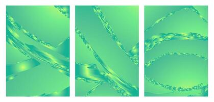 This Abstract Gradient Green Neon Background Set. Perfect for social media, websites, ads, event posters and digital branding projects. vector