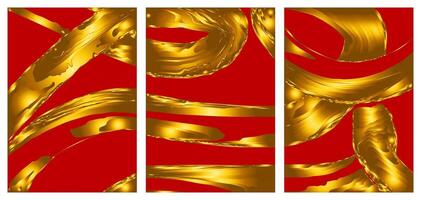 This Abstract Gold Neon Gradient Background Set. Perfect for social media, websites, ads, event posters and digital branding projects. vector