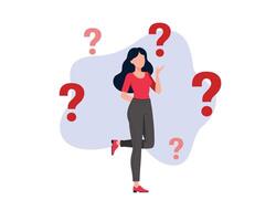 website faq section user help desk customer support frequently asked questions problem solution vector