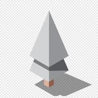 Isometric winter tree, Tree isometric elements. Isometric tree element for landscape design. Park element, vector