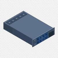 Isometric server, Server racks. Server boxes isolated. Network server room. Computer network technology. illustration, vector