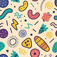 seamless pattern with retro white background vector