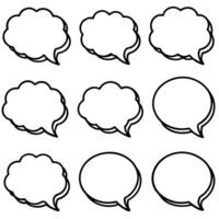 speech bubbles with different shapes white background vector