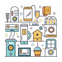 home automation and smart home devices vector