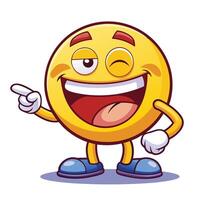 emoticon character with a point of view illustration vector
