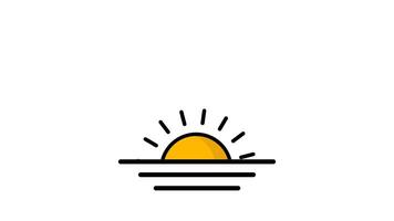 Sunrise animated icon. suitable for user interface, provide visual feedback and more. animation with transparent background video