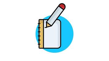 Agenda animated icon. suitable for user interface, provide visual feedback and more. animated icon related to time and date. animation with transparent background video
