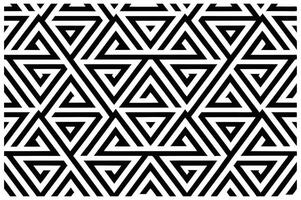 Black-and-White Geometric Pattern with Abstract Interlocking Shapes vector