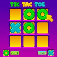 TIC TAC TOE UI with arow cursor. Board logic game for your game development UI. cartoon strategy game noughts and crosses, vector