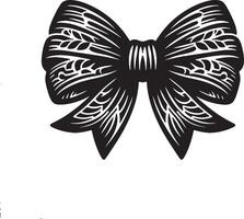 Stylish Bow Ribbon Silhouette for Elegant Illustrations vector