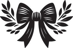 Elegant Bow Ribbon Shape for Sophisticated Illustrations vector