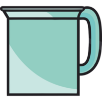 A pitcher with a handle icon isolated png