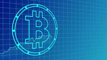 Bitcoin Animation - Digital Currency Chart Visualization video