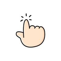 Hand pointing with a finger illustration vector