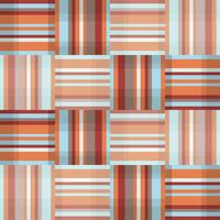 Artistic matrix tile textile. Abstract geometric seamless pattern. Square stripe ornament vector