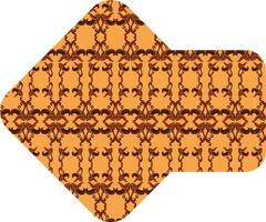 Square Envelope in orange with a Gorgeous Pattern vector