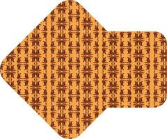 Chic Brown and Orange Square Envelope with Intricate Patterns vector