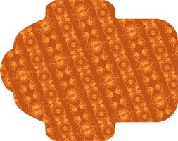 Sophisticated Deep Orange-Themed Ornament Pattern Envelope vector