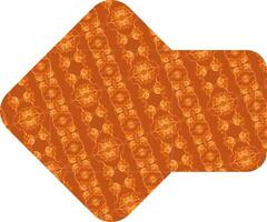 Square Envelope Design with orange color and ornamental theme ready to print vector