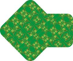 Square Envelope with a Green Theme and Elegant Patterns vector