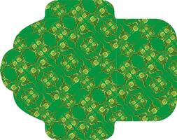 Elegant Envelope Design with Green Ornament Pattern vector