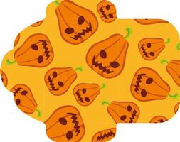 Modern Envelope Design with a Halloween Pumpkin Head Pattern vector