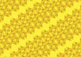 Serene Yellow Background with Detailed Ornament Patterns vector