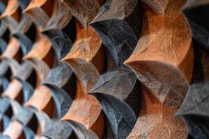 Soundproofing foam panels creating abstract pattern photo