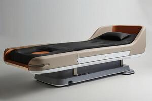 Modern automated massage table offering comfort and relaxation in spa setting photo